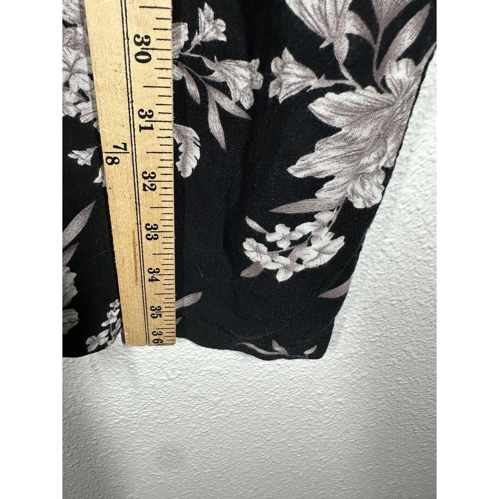 Spiritual Gangster Kimono Blouse Womens S/M Black Floral Tie Waist 3/4 Sleeve - Picture 8 of 10